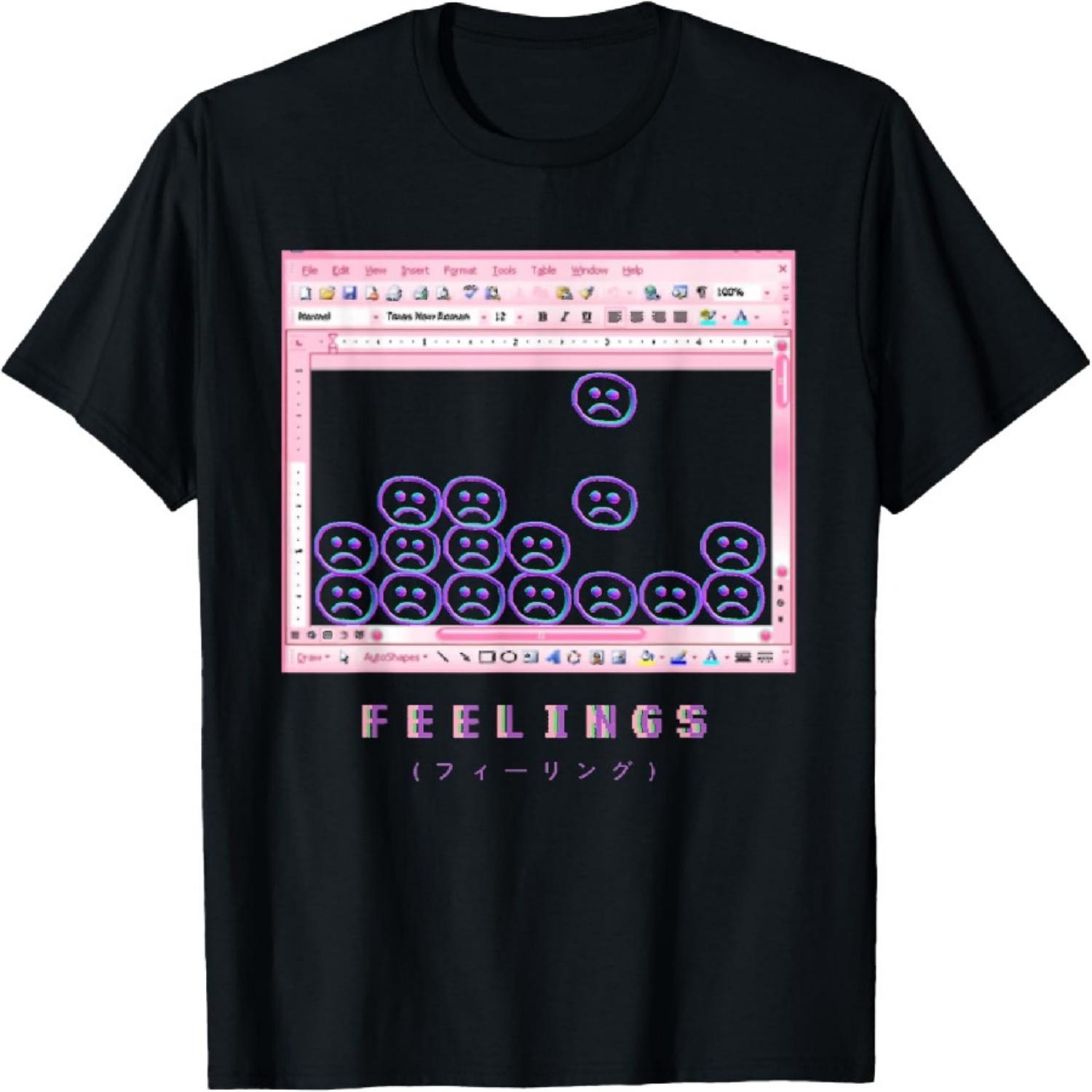 Эстетичная футболка Vaporwave с грустным лицом и чувствами XXXXXL чёрный
Эстетичная футболка Vaporwave с грустным лицом и чувствами XXXXXL чёрный