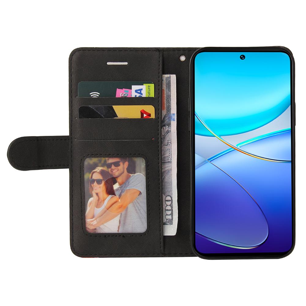 For vivo V40 SE 5G/Y100 5G (Indonesia)/Y200e 5G/V30 Lite 5G (India) Leather Case Wallet Stand Color Splicing Phone Cover Black
For vivo V40 SE 5G/Y100 5G (Indonesia)/Y200e 5G/V30 Lite 5G (India) Leather Case Wallet Stand Color Splicing Phone Cover Black