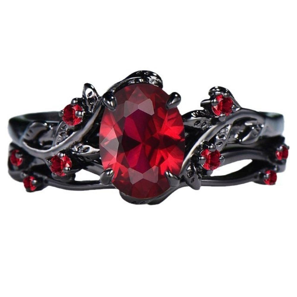 Gothic Retro Gun Black Rose Flower Crossing Branches Red Crystal Pair of Rings for Women Men Couple Charm Zircon Accessory Gift 10
Gothic Retro Gun Black Rose Flower Crossing Branches Red Crystal Pair of Rings for Women Men Couple Charm Zircon Accessory Gift 10