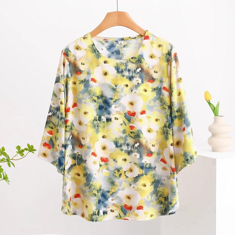 ZANZEA Женская повседневная блузка с круглым вырезом и рукавом 3/4 с цветочным принтом 5XL
ZANZEA Женская повседневная блузка с круглым вырезом и рукавом 3/4 с цветочным принтом 5XL
