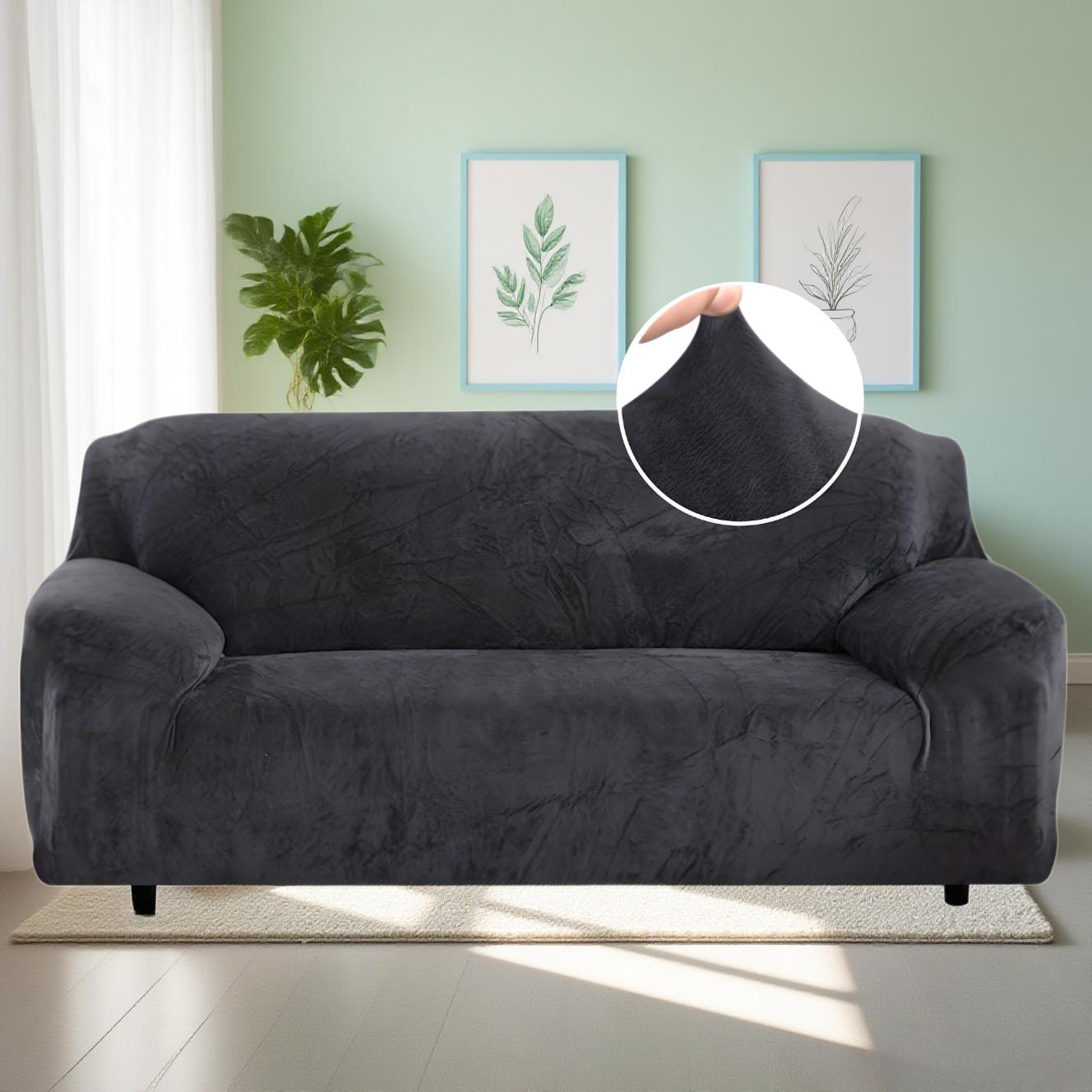 Stretch Velvet Couch Cover for Cushion Couch Covers Sofa Slipcovers with Non Skid Foam Elastic Bottom Furniture Protector 1 seater 90-140cm темно серый
Stretch Velvet Couch Cover for Cushion Couch Covers Sofa Slipcovers with Non Skid Foam Elastic Bottom Furniture Protector 1 seater 90-140cm темно серый