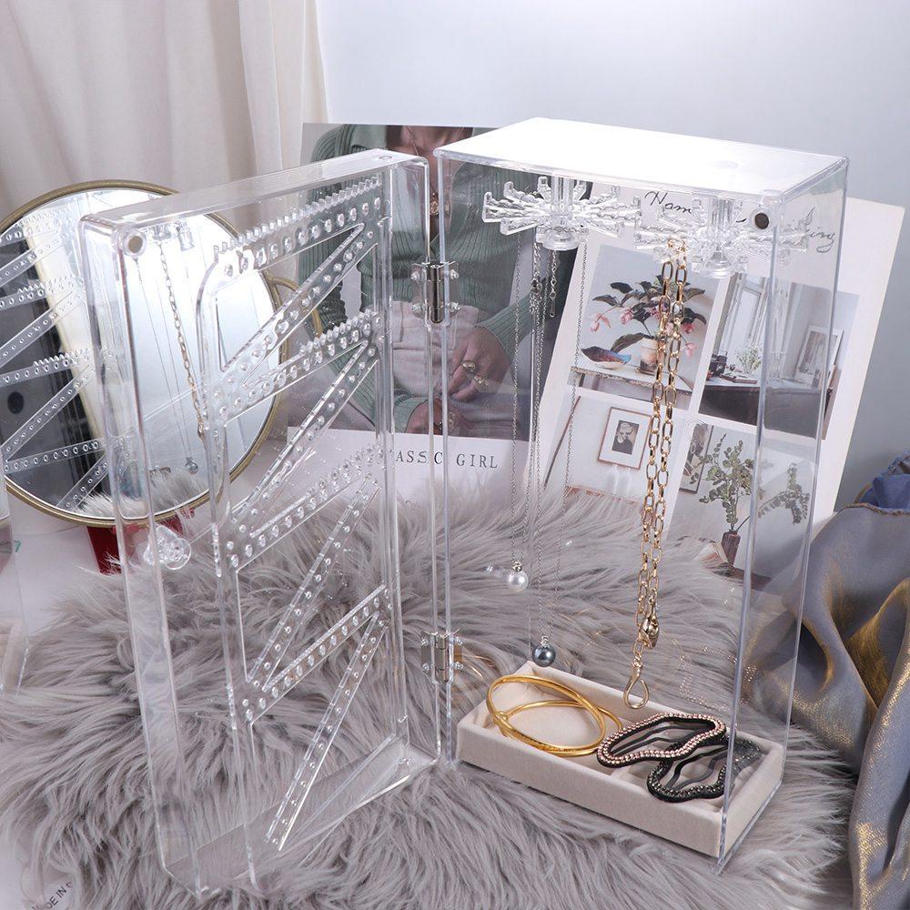 Rotatable Clear Necklace Holder Multifunctional Jewelry Organizer Rings Earrings Tray Bracelets Style 1
Rotatable Clear Necklace Holder Multifunctional Jewelry Organizer Rings Earrings Tray Bracelets Style 1