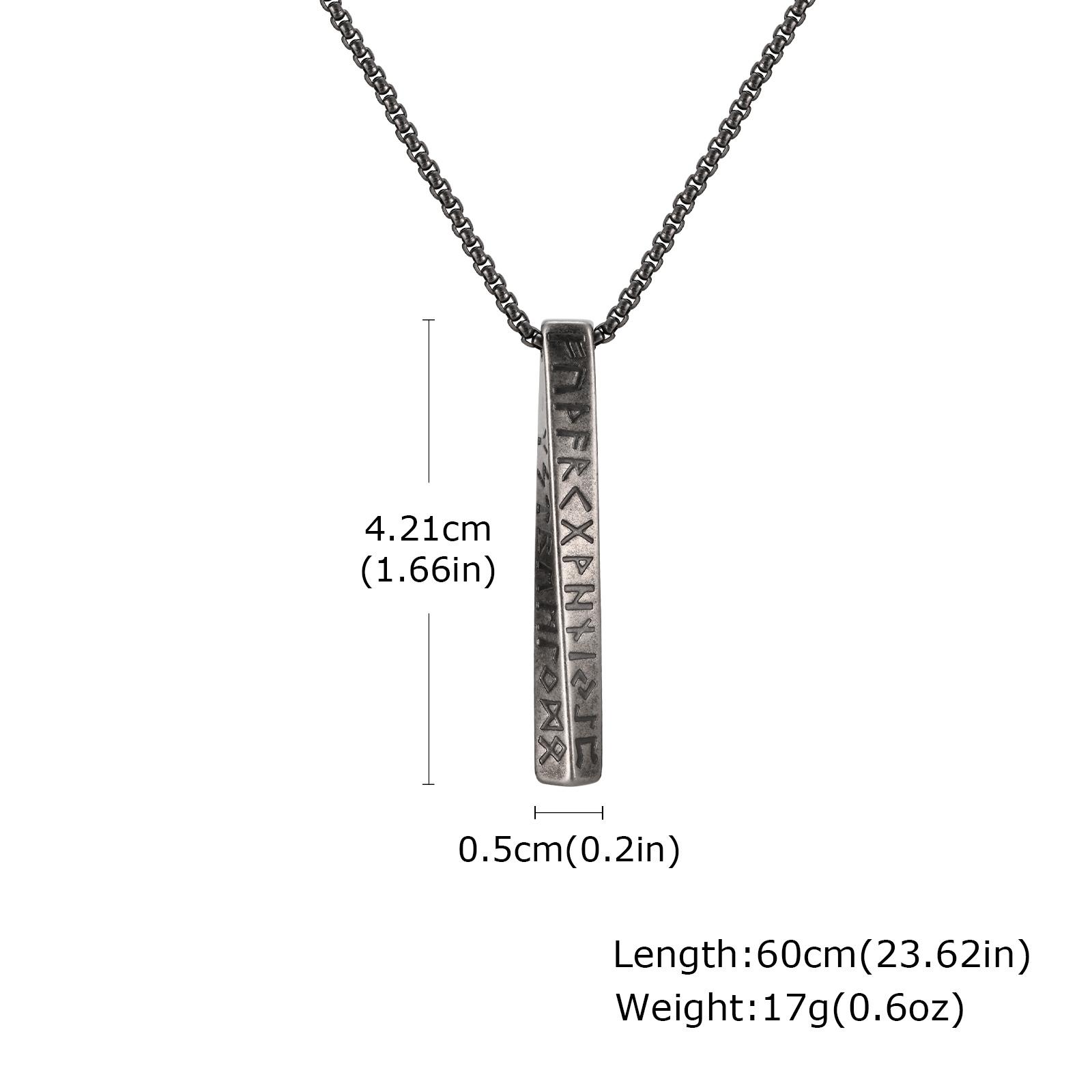 Viking Runes Necklace For Men Antique Stainless Steel Mobius Bar Pendant Norse Viking Odin Gift Jewelry
Viking Runes Necklace For Men Antique Stainless Steel Mobius Bar Pendant Norse Viking Odin Gift Jewelry