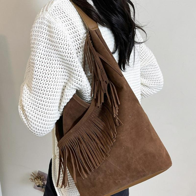Versatile texture Top Handle Bag Women Bohemian Fringe Casual niche market bucket Bag Leather Shopping Commuting Shoulder Bag коричневий
Versatile texture Top Handle Bag Women Bohemian Fringe Casual niche market bucket Bag Leather Shopping Commuting Shoulder Bag коричневий