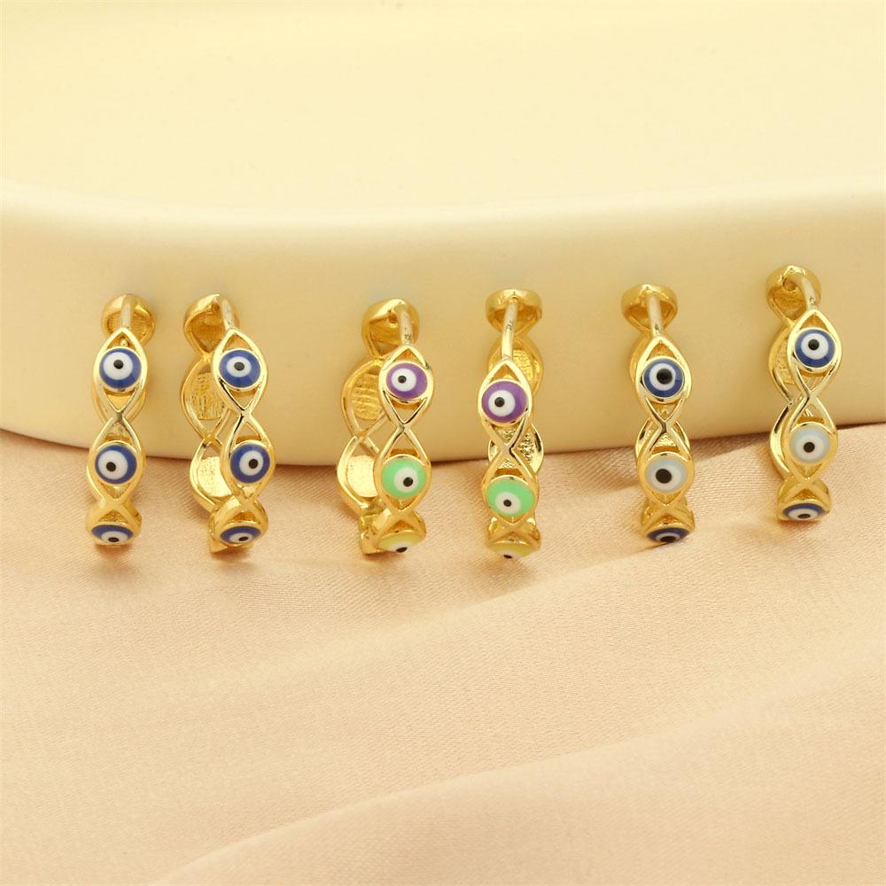 18K Gold-Plated Enamel Devil s Eye Ear Hoops for Women - Fashionable, Color-Retentive Design
18K Gold-Plated Enamel Devil s Eye Ear Hoops for Women - Fashionable, Color-Retentive Design
