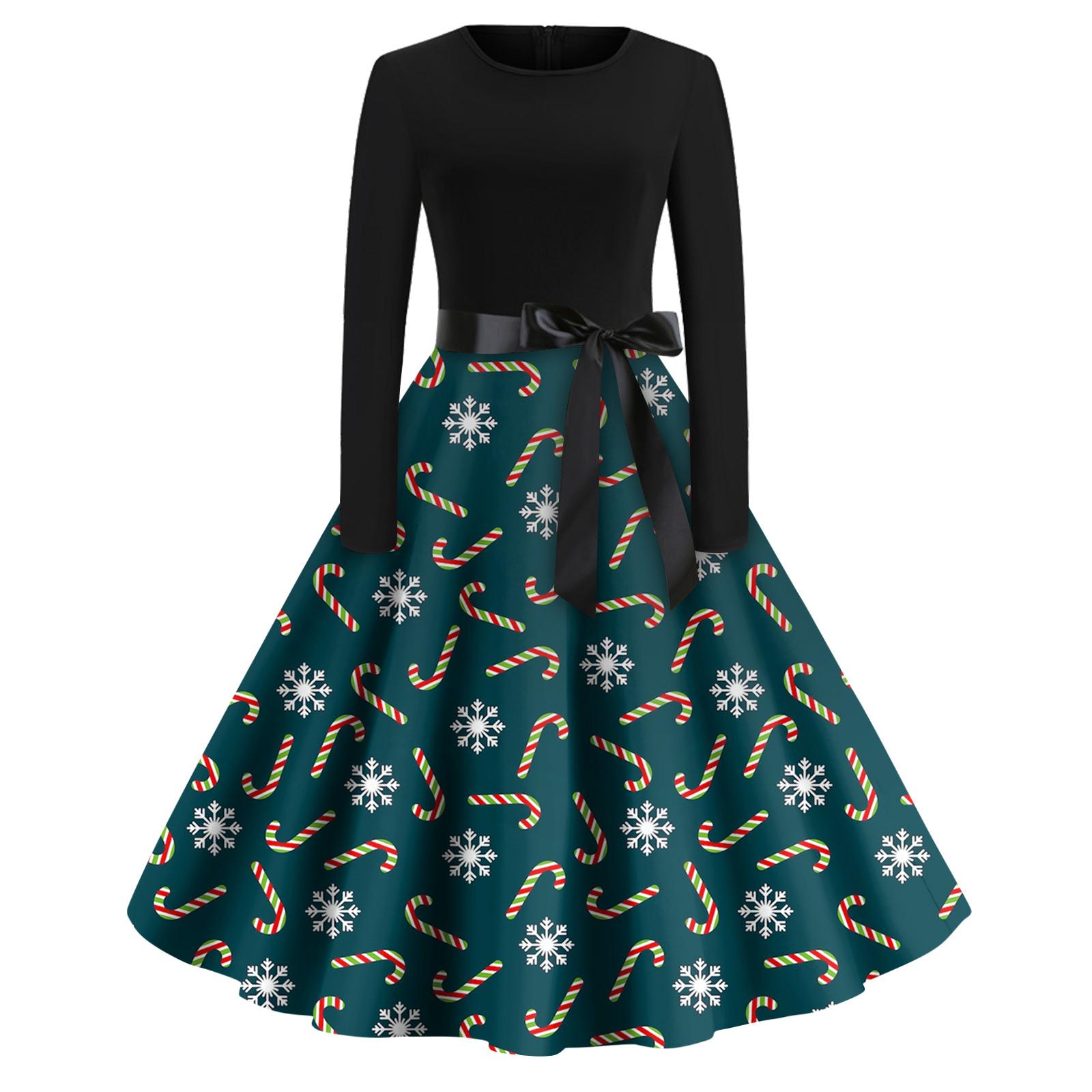 Рождественский принт расклешенное платье для женщин платье с длинным рукавом полые вечерние повседневные платья L
Рождественский принт расклешенное платье для женщин платье с длинным рукавом полые вечерние повседневные платья L