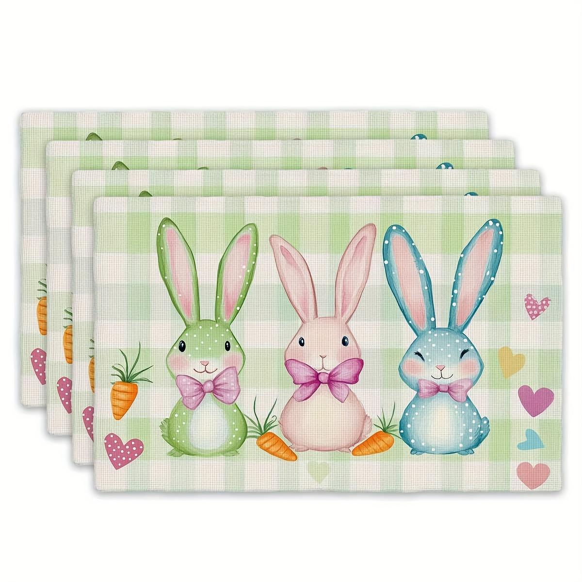 Adorable Bunny and Heart Pattern Placemats, 4pcs Set, Rectangular Placemats for Dining Table, Kitchen Table Mats, (12 x18 ) Suitable for Home Kitchen 12X18inch
Adorable Bunny and Heart Pattern Placemats, 4pcs Set, Rectangular Placemats for Dining Table, Kitchen Table Mats, (12 x18 ) Suitable for Home Kitchen 12X18inch