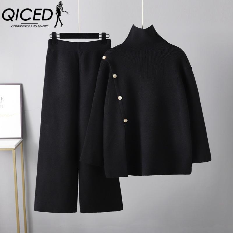 QICED Unique Stand-up Collar Split Knit High-neck Sweater for Women, A Two-piece Set of Warm and Youthful Casual Wide-leg Pants for Winter One Size
QICED Unique Stand-up Collar Split Knit High-neck Sweater for Women, A Two-piece Set of Warm and Youthful Casual Wide-leg Pants for Winter One Size