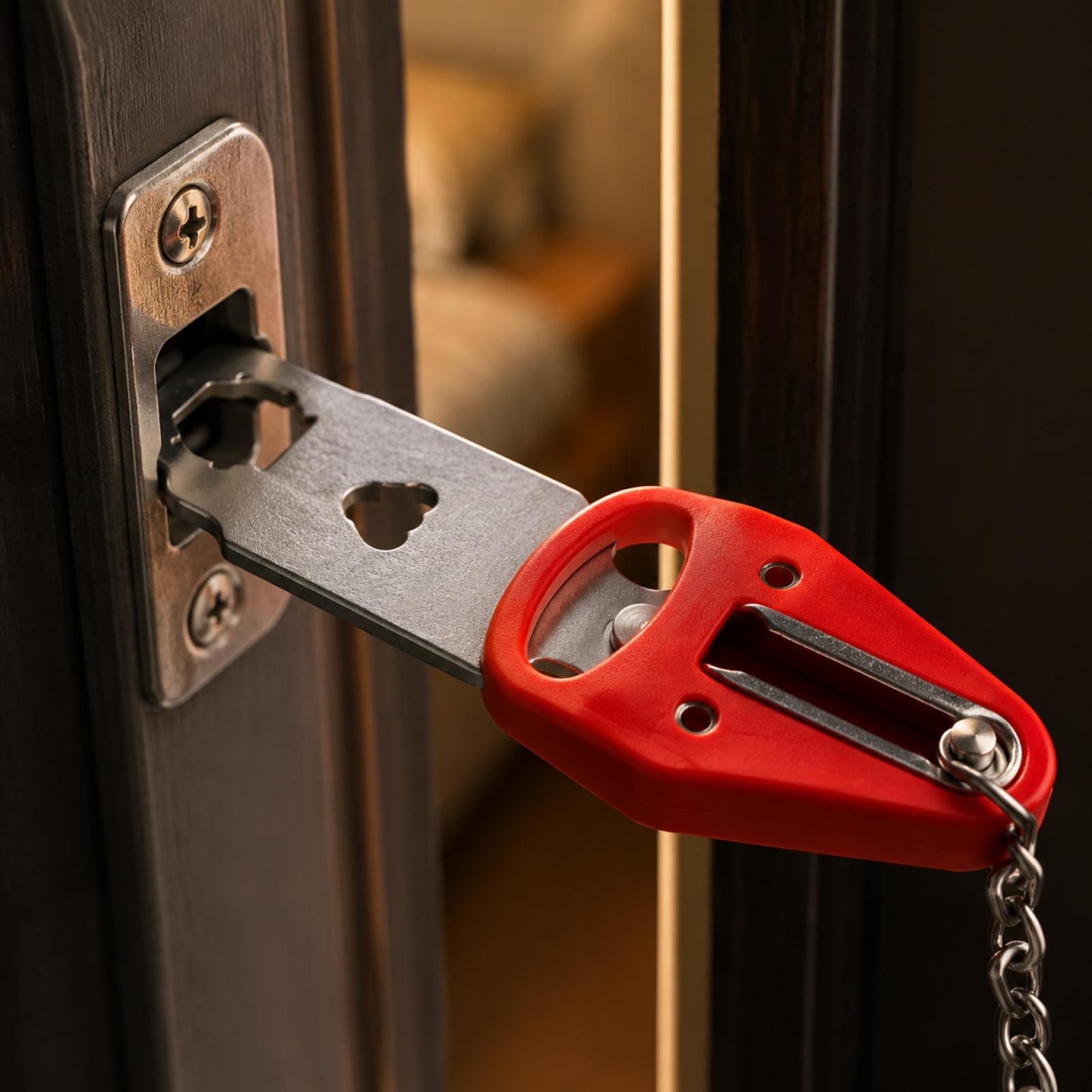 Portable Door Lock Security Device for Hotel Rooms Travel Use Easy Installation Metal Construction Compact Design for Added Door Safety One Size червоний
Portable Door Lock Security Device for Hotel Rooms Travel Use Easy Installation Metal Construction Compact Design for Added Door Safety One Size червоний