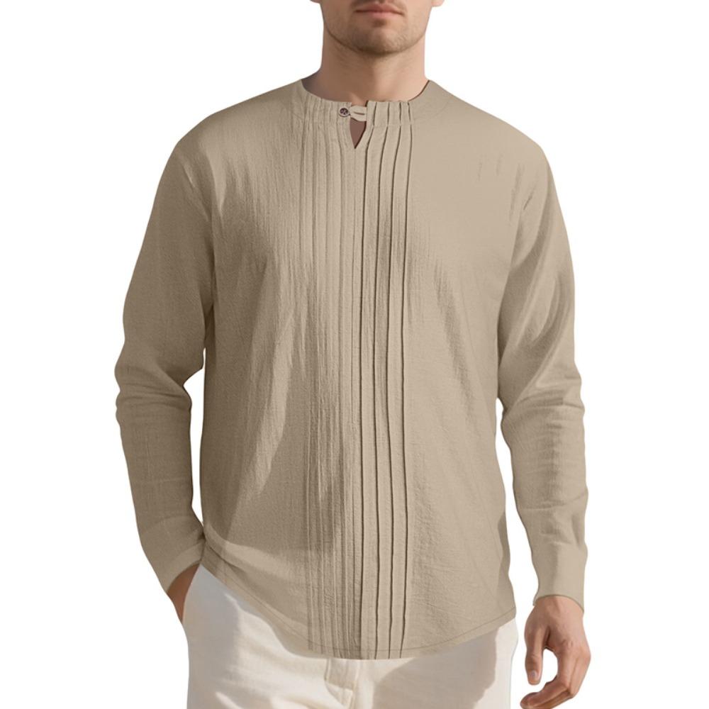 Men s Linen Casual Long Sleeve Top Henry Collar Comfortable Breathable Fashionable Youth Versatile Four Season Garment S хакі
Men s Linen Casual Long Sleeve Top Henry Collar Comfortable Breathable Fashionable Youth Versatile Four Season Garment S хакі