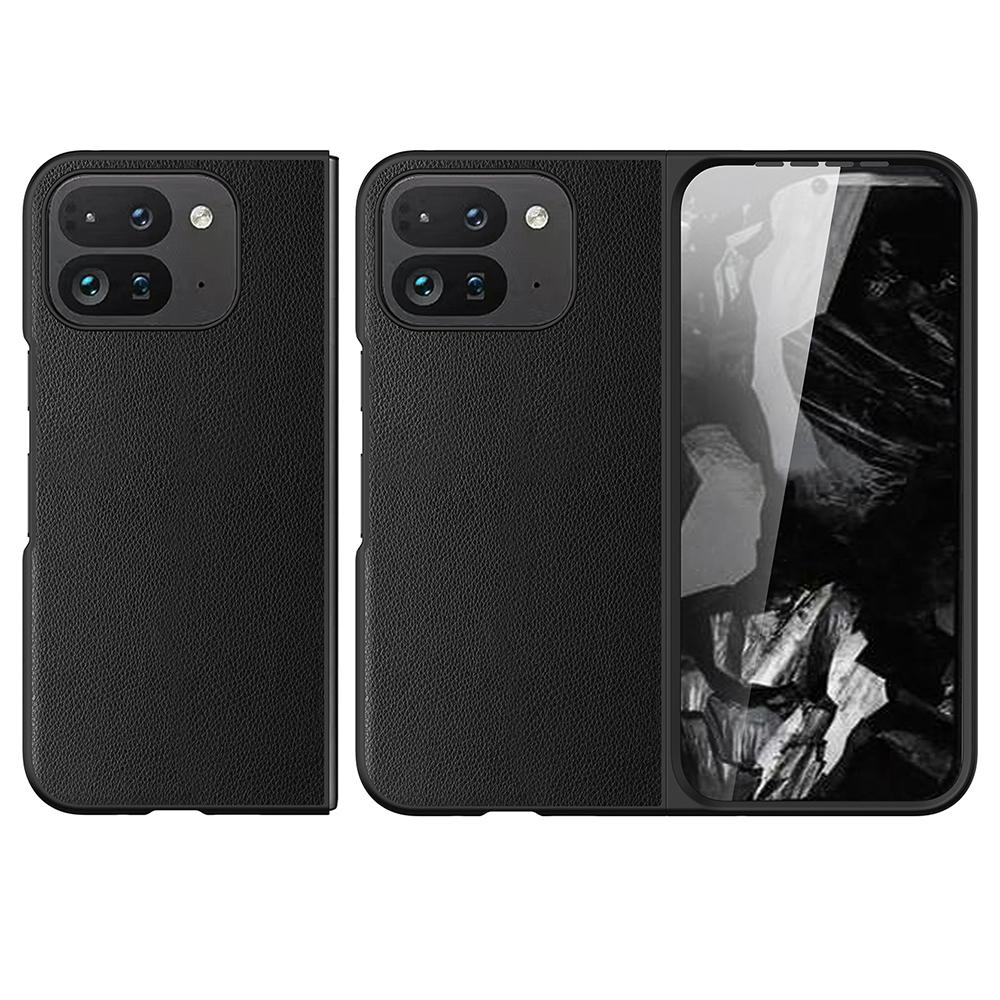 For Google Pixel Fold 2 Case Litchi Texture Leather+PC Phone Cover with Tempered Glass Film Black
For Google Pixel Fold 2 Case Litchi Texture Leather+PC Phone Cover with Tempered Glass Film Black