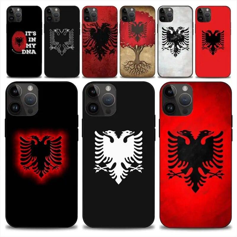 Albania flag Phone Case For iphone 14 13 12 11 Pro Max Mini X 7 8 Soft Case
