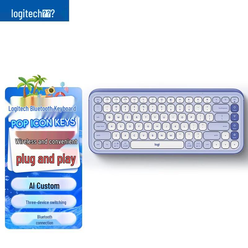 Logitech POP ICON KEYS Wireless Bluetooth Keyboard
Logitech POP ICON KEYS Wireless Bluetooth Keyboard