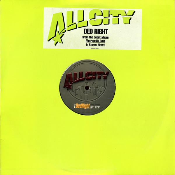 12-дюймова платівка ALL CITY - Ded Right MCA8P4293 MCA Records 1998 США Реп та хіп-хоп/R&B Б/в
12-дюймова платівка ALL CITY - Ded Right MCA8P4293 MCA Records 1998 США Реп та хіп-хоп/R&B Б/в