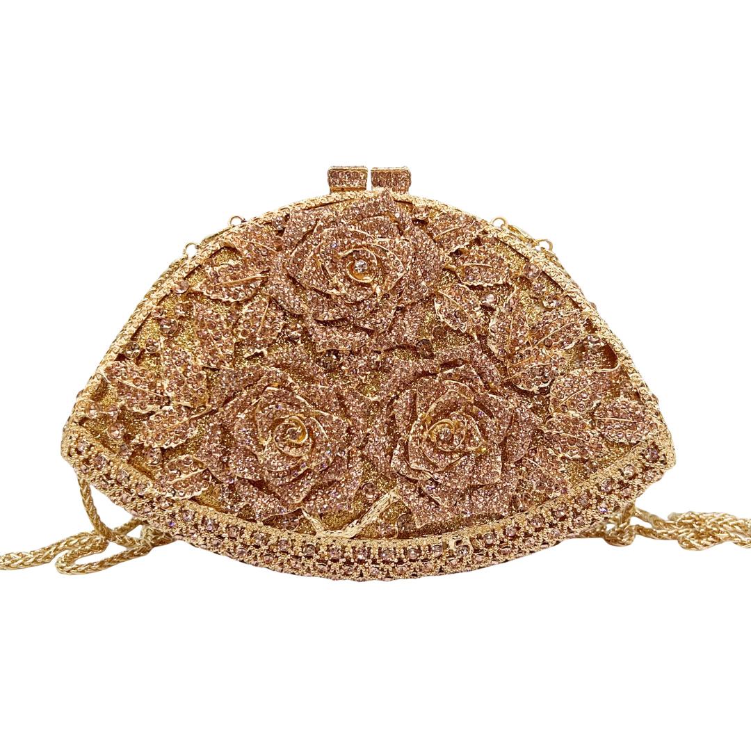 WHTUOHENG Rose Shaped Crystal Evening Bag Diamond Rhinestone Flower Clutch Purse Women Rhinestone Handbag Bridal Wedding Party 23.7cmX15cmX7.5cm
WHTUOHENG Rose Shaped Crystal Evening Bag Diamond Rhinestone Flower Clutch Purse Women Rhinestone Handbag Bridal Wedding Party 23.7cmX15cmX7.5cm