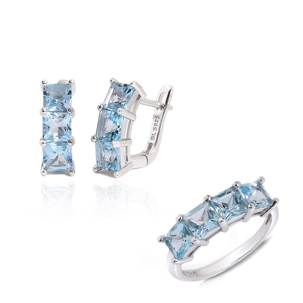 Простой натуральный квадратный 5,0 мм небесно-голубой топаз Кольцо серьги Набор серебро 925 пробы изысканные украшения для Женского предложения Свадебные подарки US RING SIZE:9# синий
Простой натуральный квадратный 5,0 мм небесно-голубой топаз Кольцо серьги Набор серебро 925 пробы изысканные украшения для Женского предложения Свадебные подарки US RING SIZE:9# синий
