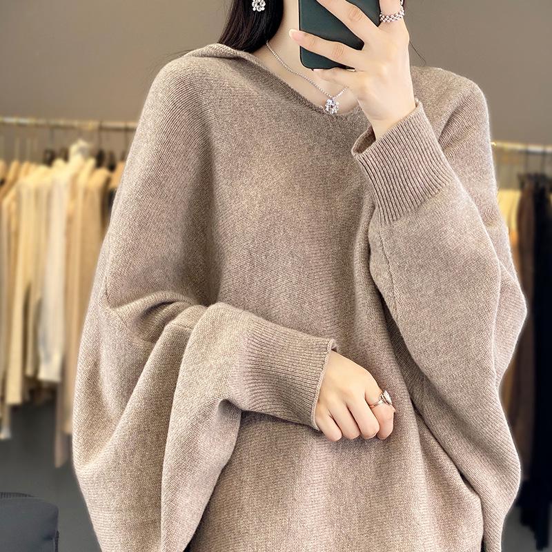 Women s 100% Wool V-Neck Batwing Sleeve Sweater, Versatile Knitted Top for Autumn & Winter One Size: Length 62cm, Bust 150cm, Sleeve 72cm
Women s 100% Wool V-Neck Batwing Sleeve Sweater, Versatile Knitted Top for Autumn & Winter One Size: Length 62cm, Bust 150cm, Sleeve 72cm