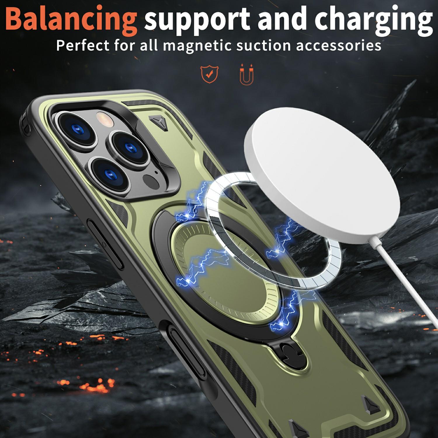 For iPhone 16 Pro Case Compatible with MagSafe Military Protection PC+TPU Kickstand Phone Cover Olive Green
For iPhone 16 Pro Case Compatible with MagSafe Military Protection PC+TPU Kickstand Phone Cover Olive Green