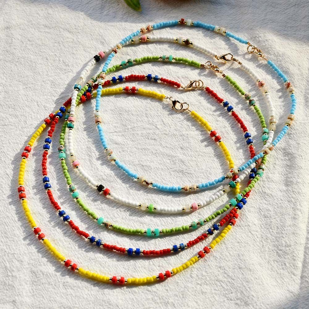 Agate Clavicle Chain Bohemian Necklace Colorful Rice Bead Necklace Women Necklace Beach Jewelry
Agate Clavicle Chain Bohemian Necklace Colorful Rice Bead Necklace Women Necklace Beach Jewelry
