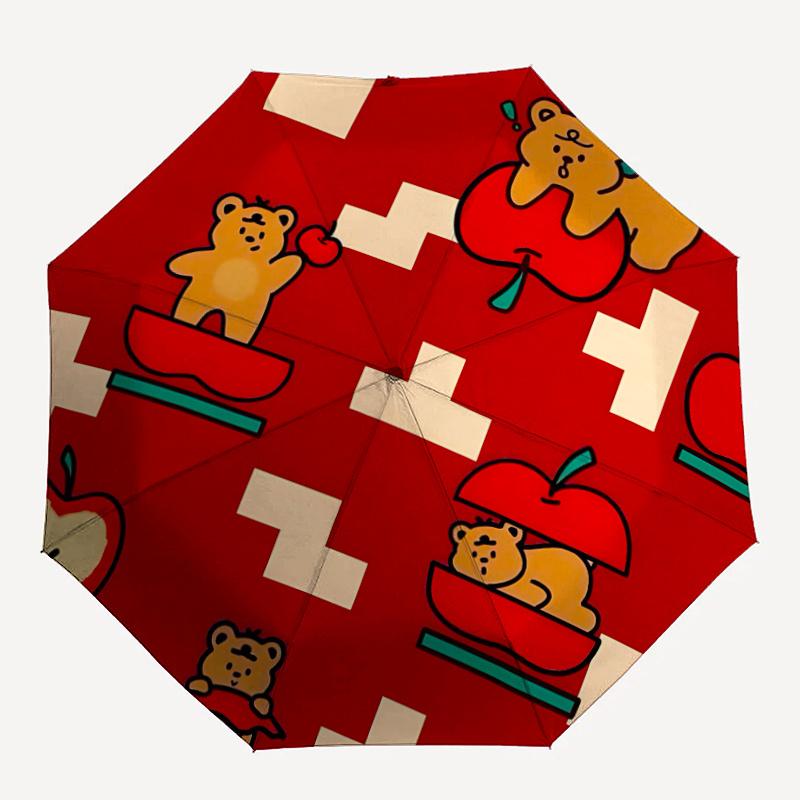1pc Apple Bears One Umbrella And a Plastic Handle, Compact And Stylish, with a Vibrant Cartoon Pattern, Perfect for All Seasons, Home, Travel
1pc Apple Bears One Umbrella And a Plastic Handle, Compact And Stylish, with a Vibrant Cartoon Pattern, Perfect for All Seasons, Home, Travel