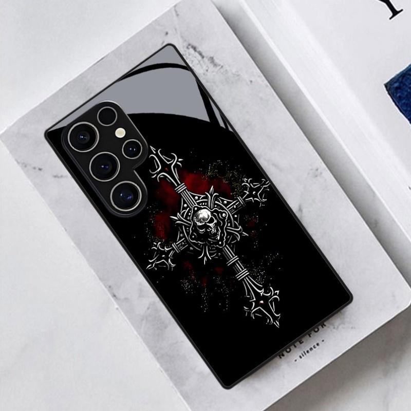 Gothic style skull glass phone case suitable for Samsung Galaxy S26 S25 S24 S23 S22 S20 FE/Ultra/Plus dustproof and shockproof Galaxy S23 FE
Gothic style skull glass phone case suitable for Samsung Galaxy S26 S25 S24 S23 S22 S20 FE/Ultra/Plus dustproof and shockproof Galaxy S23 FE