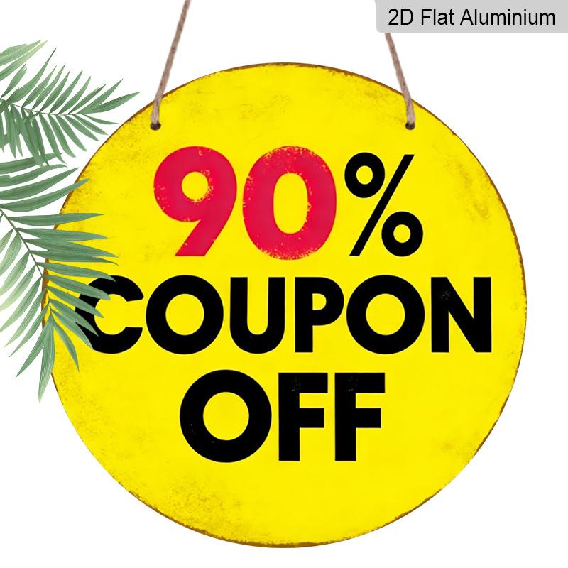 2D Flat, 1pc Round Aluminum Hanging Sign. 90% Coupon Off Bold Yellow & Black Design. Retro Distressed Clearance Plaque. Ideal for Retail Shop 7.87*7.87inch
2D Flat, 1pc Round Aluminum Hanging Sign. 90% Coupon Off Bold Yellow & Black Design. Retro Distressed Clearance Plaque. Ideal for Retail Shop 7.87*7.87inch