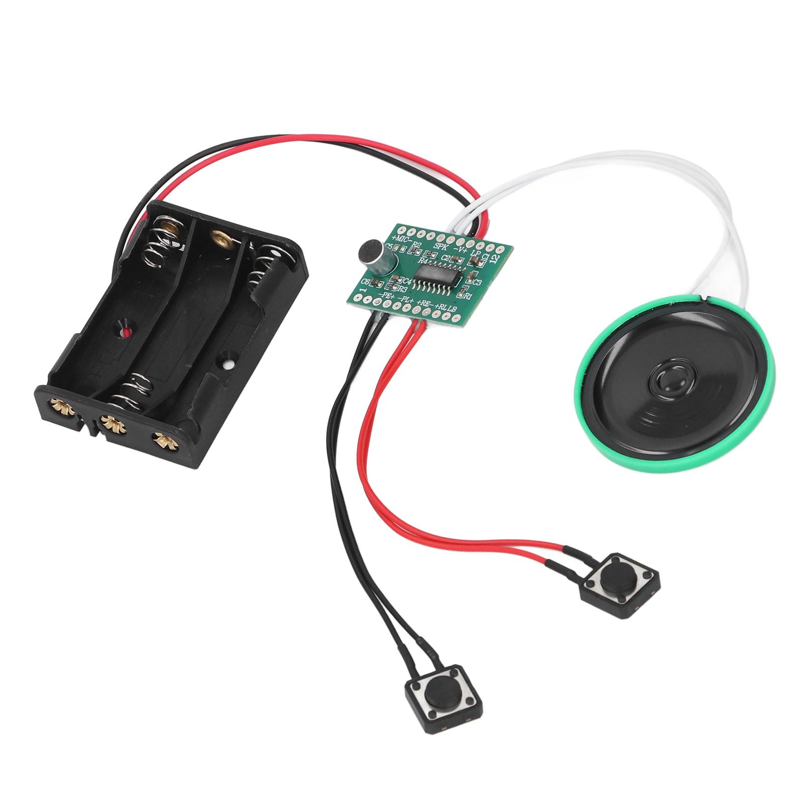 4-хвилинний модуль голосової вітальної листівки, кабель 10 см, кнопкове керування, циклічне відтворення, записуваний звук
4-хвилинний модуль голосової вітальної листівки, кабель 10 см, кнопкове керування, циклічне відтворення, записуваний звук