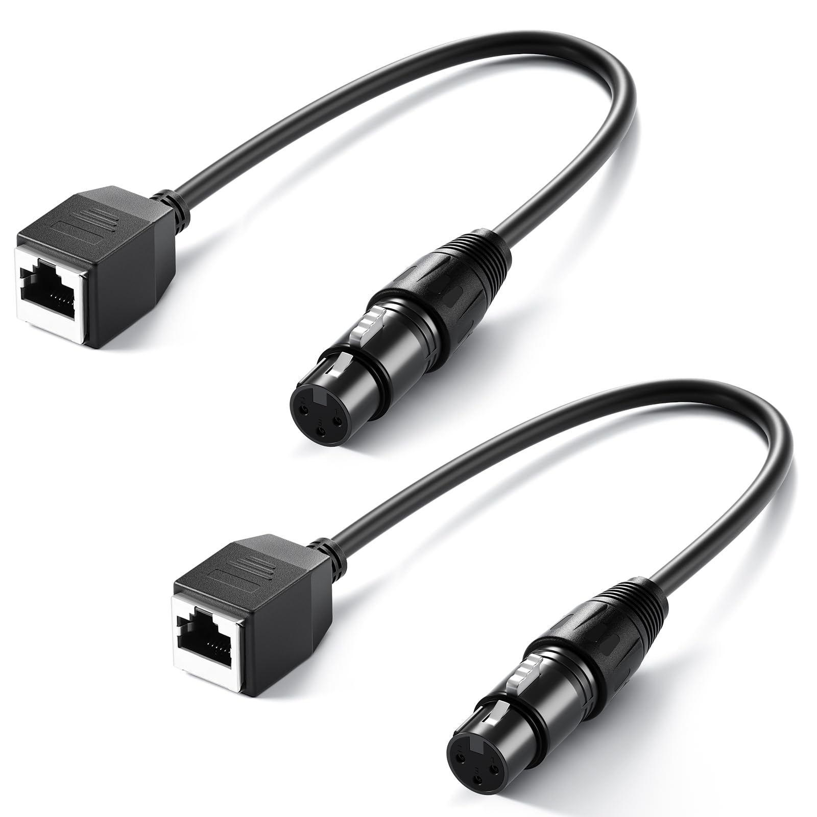NEEWER 3 Pin DMX XLR Female to RJ45 Female 2Pcs RJ45 to 3 Pin XLR Adapter XLR Connector for NEEWER TL60 RGB Stick Console Lighting Controller 35cm
NEEWER 3 Pin DMX XLR Female to RJ45 Female 2Pcs RJ45 to 3 Pin XLR Adapter XLR Connector for NEEWER TL60 RGB Stick Console Lighting Controller 35cm