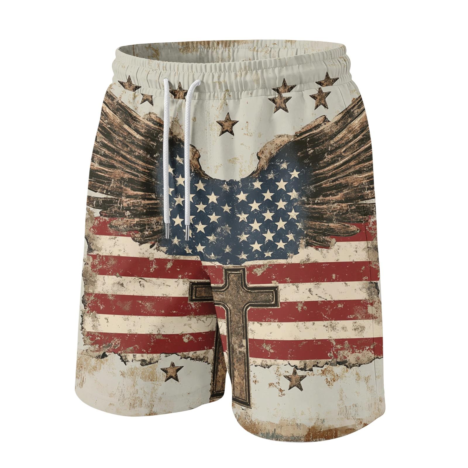 Men s Drawstring Waist Casual Shorts with Independence Day Print Relaxed Fit Lightweight Breathable Fabric for Daily Wear L
Men s Drawstring Waist Casual Shorts with Independence Day Print Relaxed Fit Lightweight Breathable Fabric for Daily Wear L