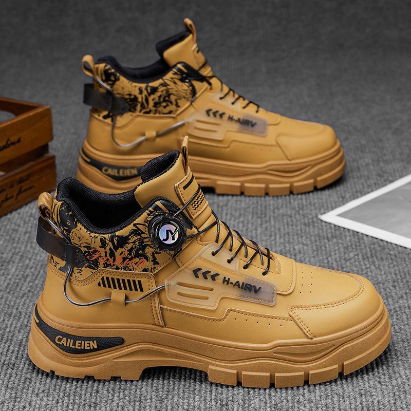 High-top men s shoes autumn versatile casual leather tooling shoes board shoes youth mountaineering platform Martin boots men 44
High-top men s shoes autumn versatile casual leather tooling shoes board shoes youth mountaineering platform Martin boots men 44