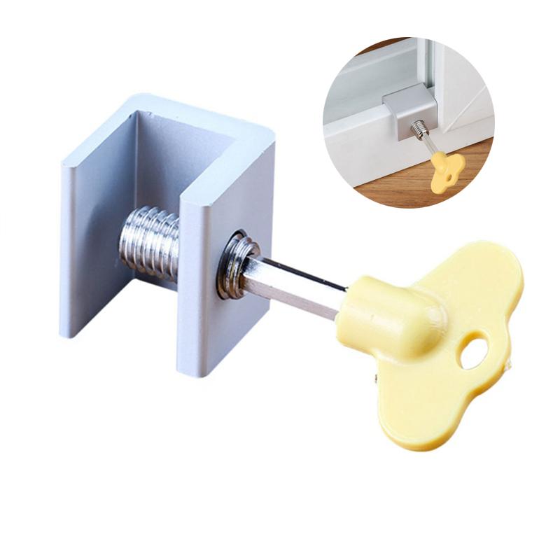 Т-образные оконные замки Блокиратор створки Замок-клипса Пластиковый стальной оконный ограничитель Замок для домашнего окна двери Замок створки для ПВХ окна