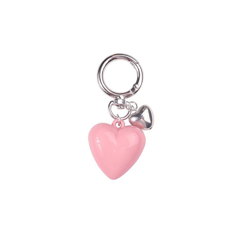 Creative Resin Heart Keychain with Metal Ring and Small Heart Charm Durable Key Holder Accessory for Bags and Keys
Creative Resin Heart Keychain with Metal Ring and Small Heart Charm Durable Key Holder Accessory for Bags and Keys