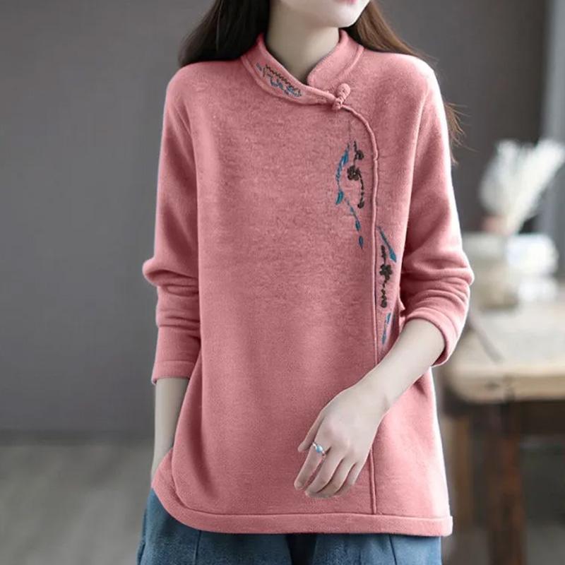 Топ для жінок Осінь Зима Потовщений Великий Розмір Вільний Довгий Рукав Повсякденний Вишитий Топ XXL рожевий
Топ для жінок Осінь Зима Потовщений Великий Розмір Вільний Довгий Рукав Повсякденний Вишитий Топ XXL рожевий