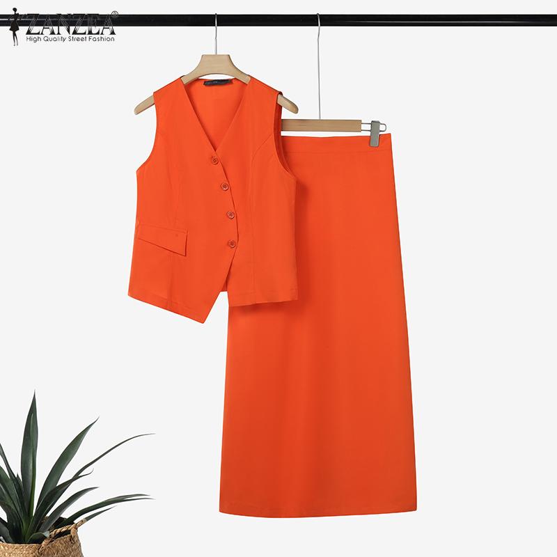 ZANZEA Women Sleeveless Vest Tops and Skirts Summer Two Piece Suit Sets S помаранчевий
ZANZEA Women Sleeveless Vest Tops and Skirts Summer Two Piece Suit Sets S помаранчевий