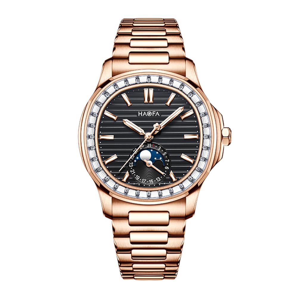 HAOFA Watch Automatic Mechanical Watch Moon Phase Diamond Bezel Business Fashion Gift Men s Men s Men s
HAOFA Watch Automatic Mechanical Watch Moon Phase Diamond Bezel Business Fashion Gift Men s Men s Men s