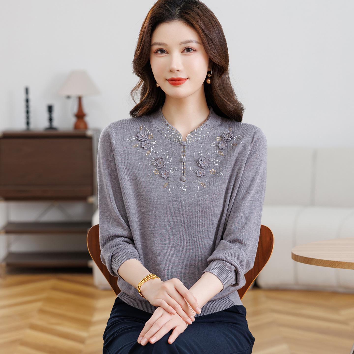Elegant Spring Cheongsam Collar Knit Top for Middle-aged and Elderly Women XL (Recommended 105-120 jin) сірий колір
Elegant Spring Cheongsam Collar Knit Top for Middle-aged and Elderly Women XL (Recommended 105-120 jin) сірий колір