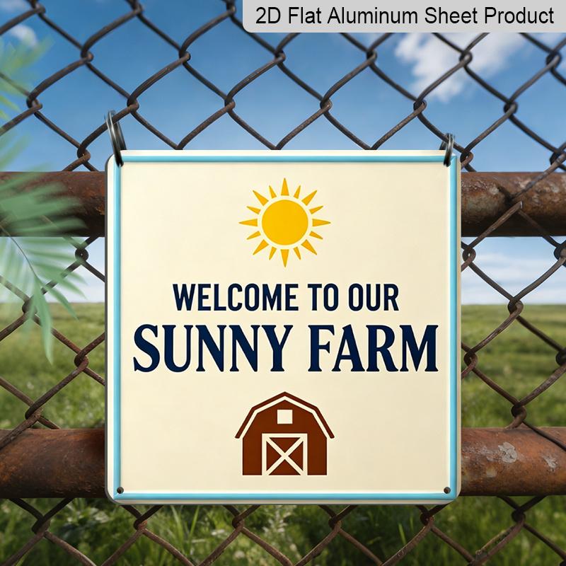 2D Flat 1pc, Metal Aluminum Sign, Outdoor Wall Art, Welcome To Our Sunny Farm Sign, Country Barn Decoration, Farmhouse Wall Art, Garden Display 20*20cm
2D Flat 1pc, Metal Aluminum Sign, Outdoor Wall Art, Welcome To Our Sunny Farm Sign, Country Barn Decoration, Farmhouse Wall Art, Garden Display 20*20cm