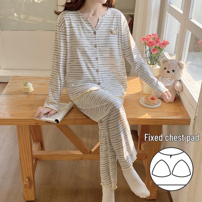 Woven V-neck Striped Pajama Set for Women - Spring/Autumn Style Extra Large
Woven V-neck Striped Pajama Set for Women - Spring/Autumn Style Extra Large
