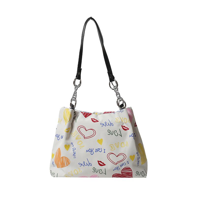 2025 Новая женская сумка большой вместимости Модная универсальная сумка через плечо Портативная сумка-тоут Студенческая сумка-холщовая для учебы и поездок чёрный