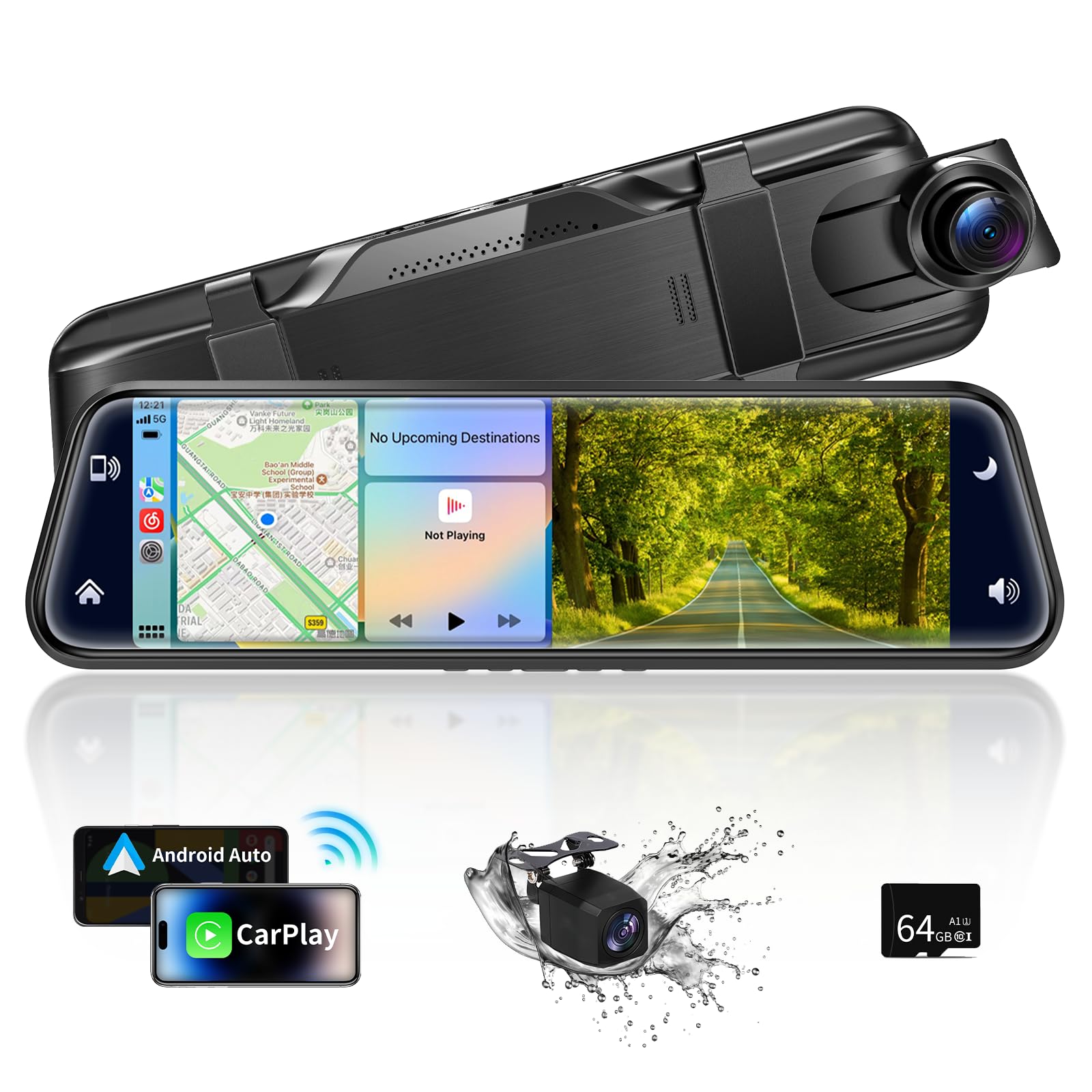 drive recorder with wireless Carplay and Android large IPS LCD screen Portable navigation Car navigation Telescopic front camera Simultaneous
drive recorder with wireless Carplay and Android large IPS LCD screen Portable navigation Car navigation Telescopic front camera Simultaneous