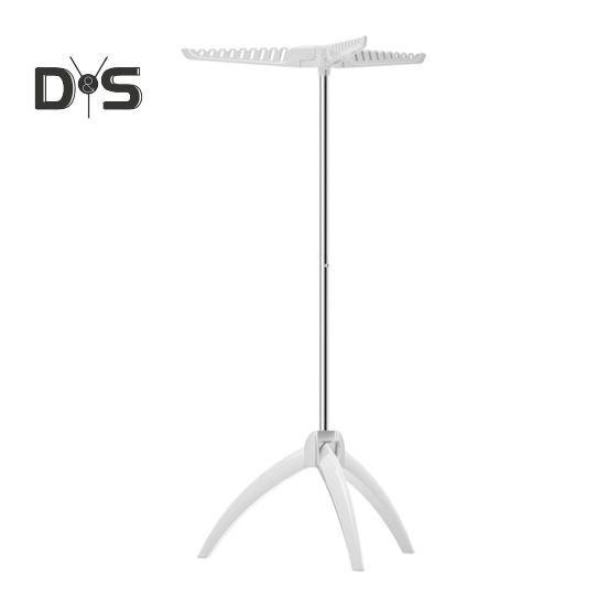 Складная вешалка для одежды с 3 штангами для подвешивания Высокая устойчивость Прочная несущая способность Простая установка Складная вешалка для брюк и пальто белый