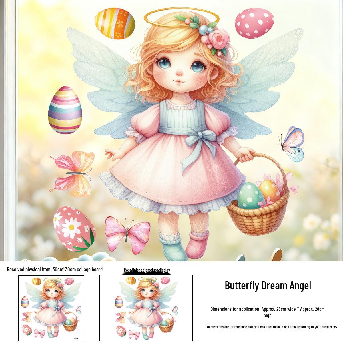 Easter Window Stickers 2026: Butterfly Dream Angel Electrostatic Festival Decorations - Waterproof and Stylish. 30cm x 30cm x 1 sheet (No Trace Static)
Easter Window Stickers 2026: Butterfly Dream Angel Electrostatic Festival Decorations - Waterproof and Stylish. 30cm x 30cm x 1 sheet (No Trace Static)