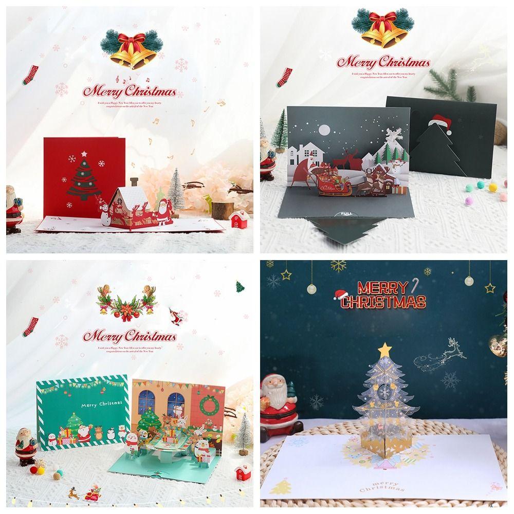 Tree Happy New Year With Envelope Santa Claus Snowman Greeting Pop-Up Postcard 3D Christmas Cards 5
Tree Happy New Year With Envelope Santa Claus Snowman Greeting Pop-Up Postcard 3D Christmas Cards 5