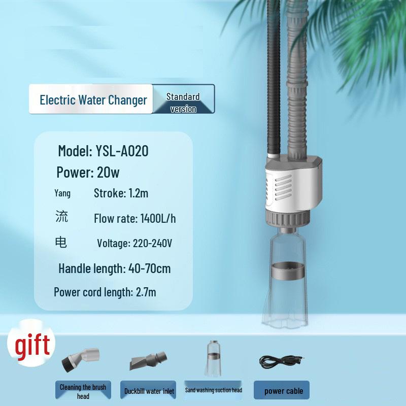 Electric Fish Tank Water Changer & Cleaner: Pump for Water Filling, Sand Cleaning, and Waste Removal.
Electric Fish Tank Water Changer & Cleaner: Pump for Water Filling, Sand Cleaning, and Waste Removal.