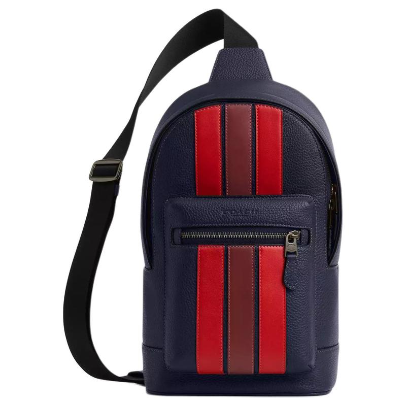 COACH Vercity 19 Zip Closure Varsity Stripes Calfskin Shoulder Crossbody Bag Belt Bag Small Men s Midnight Navy Multicolor синій
COACH Vercity 19 Zip Closure Varsity Stripes Calfskin Shoulder Crossbody Bag Belt Bag Small Men s Midnight Navy Multicolor синій