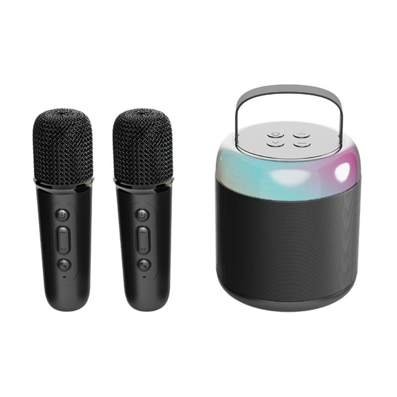 Karaoke Machine With 2 Wireless Mics Bluetooth-compatible Speaker Builtin Improved Bass For Home Outdoor Party чорний
Karaoke Machine With 2 Wireless Mics Bluetooth-compatible Speaker Builtin Improved Bass For Home Outdoor Party чорний