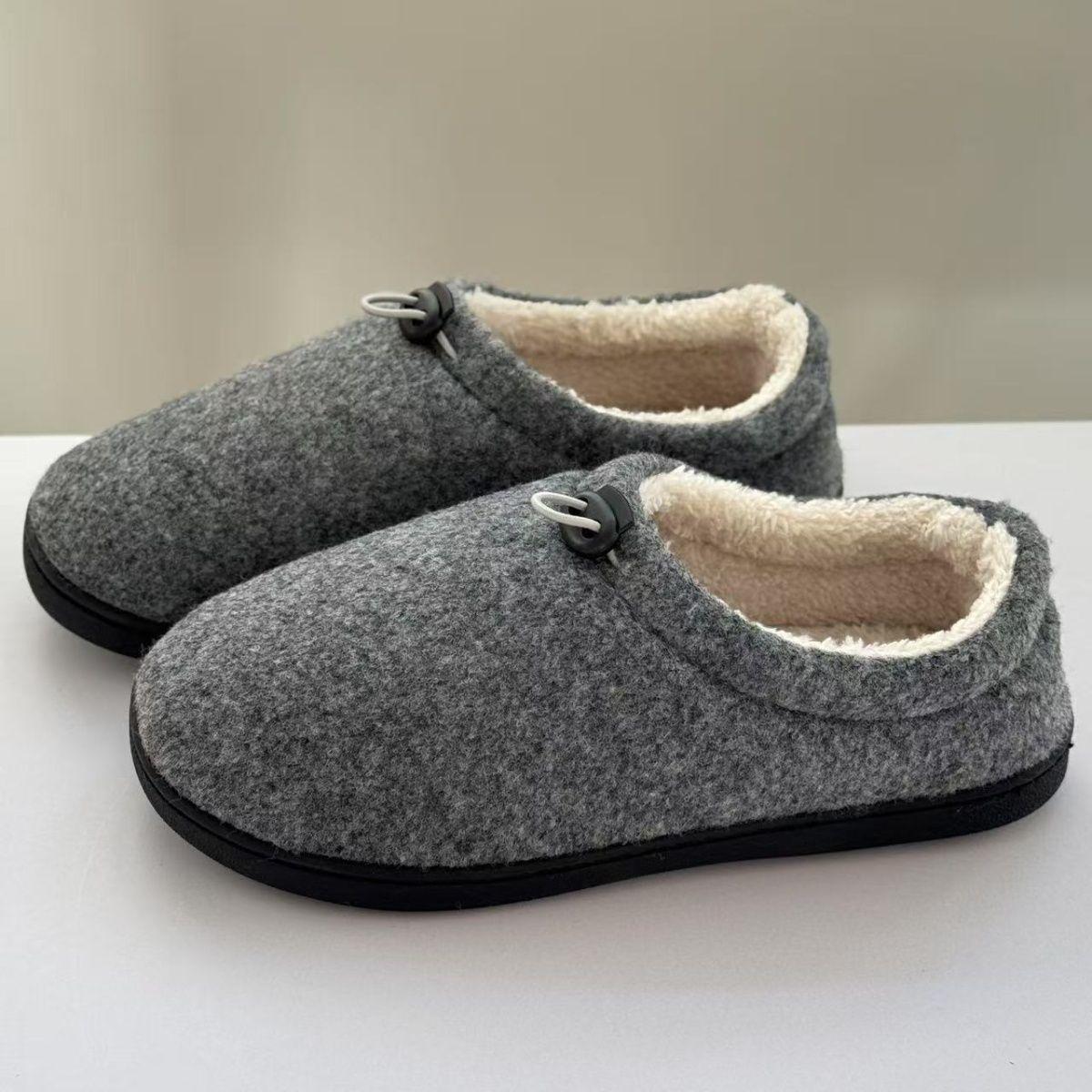 Серые бесшумные нескользящие теплые туфли на танкетке для беременных для дома 36/37 серый