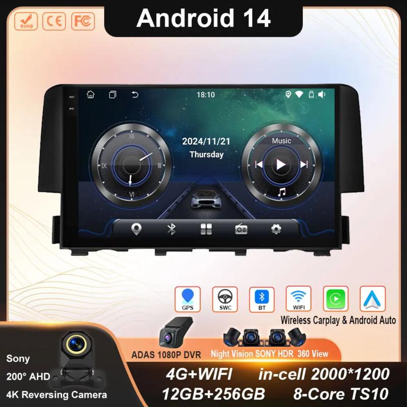 Android 14 Car Radio for Honda Civic 2016 2017 2018 2019 2020 Multimedia Player Carplay Auto GPS QLED Screen Stereo No 2din din
Android 14 Car Radio for Honda Civic 2016 2017 2018 2019 2020 Multimedia Player Carplay Auto GPS QLED Screen Stereo No 2din din