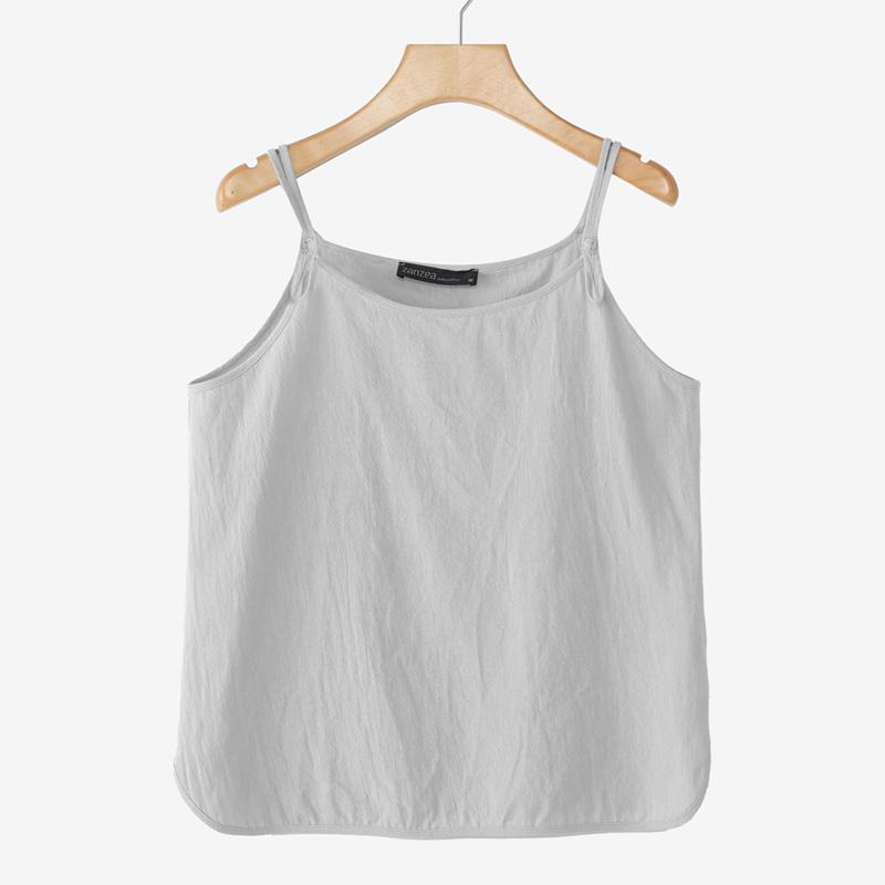 ZANZEA Womens Summer Casual Sleeveless Slips Camisoles Tops S сірий колір
ZANZEA Womens Summer Casual Sleeveless Slips Camisoles Tops S сірий колір