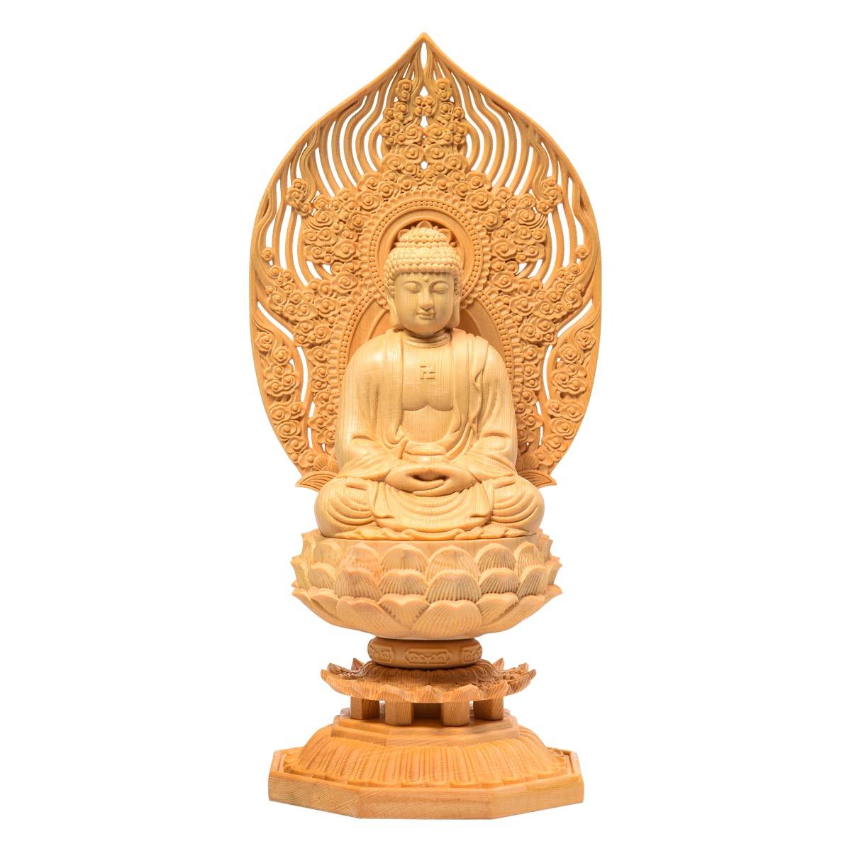 Hanro Art Carving Buddha Statue, Shaka Nyorai, Soto Zen, Rinzai Zen, Buddhist Altar, Wood Carving, Hinoki, Prayer, Protection from Evil, Auspicious
Hanro Art Carving Buddha Statue, Shaka Nyorai, Soto Zen, Rinzai Zen, Buddhist Altar, Wood Carving, Hinoki, Prayer, Protection from Evil, Auspicious